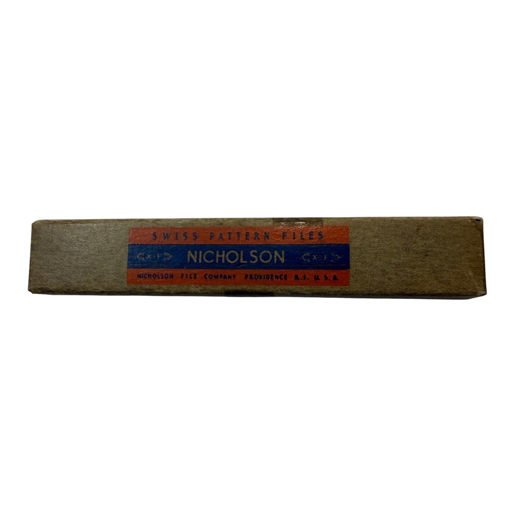 Vintage Nicholson Swiss Pattern Needle Files 5.5 Inch Barrette 1 Dozen Box USA